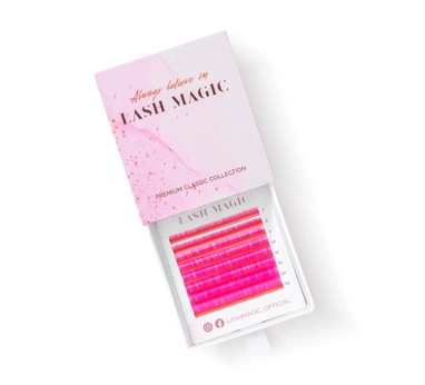 Lash Magic 8 soros színes "classic" műszempilla CC 0.07 Pink Mix 7-13mm főképe